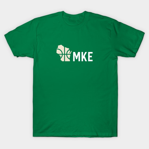 MKE - Milwaukee Wisconsin Basketball T-Shirt by Modern Evolution